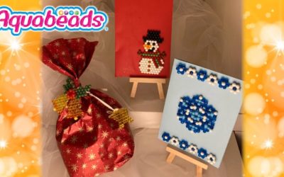 Basteltipp zu Weihnachten: Tolle Karten und Geschenkanhänger mit Aquabeads basteln